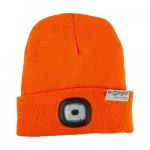 Czapka z latarką LED Pomarańczowa 1W 6500K