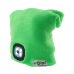 Czapka z latarką LED Zielona 1W 6500K