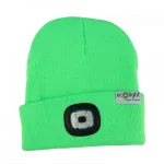 Czapka z latarką LED Zielona 1W 6500K