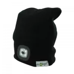 Czapka z latarką LED Czarna 1W 6500K