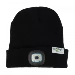 Czapka z latarką LED Czarna 1W 6500K