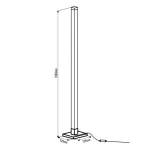 Stojąca Lampa RGB muzyczna TUYA CZARNA