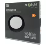 DOWNLIGHT N/T OKRĄG 24W 4000K CZARNY DL-1