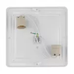 PLAFON 2xE27 N/T KWADRAT CZARNY