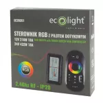 Sterownik RGB dotykowy 18A 216W RF CZARNY