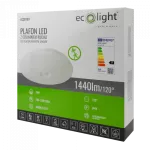 Plafon LED 18W 1440lm IP44 4000K PIR