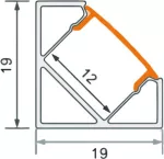 Klosz transparentny do profili narożnych R 2m