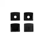 Profil GP02 podtynkowy czarny +klosz mleczny 2m