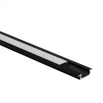 Profil P02 podtynkowy czarny +klosz mleczny 2m