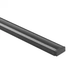 Profil N02 natynkowy czarny + klosz czarny 2m