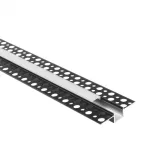 Profil GP-01 podtynkowy czarny + klosz mrożony 1m