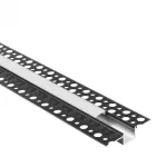 Profil GP-01 podtynkowy czarny + klosz mleczny 1m