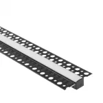 Profil GP-01 podtynkowy czarny + klosz mleczny 1m