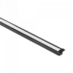 Profil PW02 podtynkowy czarny + klosz mleczny 2m