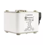 170M5566 Wkładka szybka, 1000 A, AC 690 V, size 2, 61 x 77 x 51 mm, aR, IEC, UL, wskaźnik K, flush end, 16 UNC