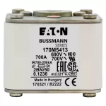 170M5413 Wkładka szybka, 700 A, AC 690 V, size 2, 61 x 77 x 51 mm, aR, IEC, UL