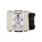 170M4564 Wkładka szybka, 500 A, AC 690 V, size 1, 53 x 69 x 51 mm, aR, IEC, UL, wskaźnik K, flush end, 18 UNC