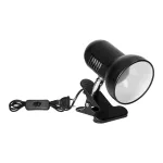 CANARD, lampka biurkowa z metalowym klipsem, 15W, E27, czarna