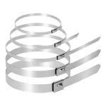Zestaw opasek kablowych ze stali nierdzewnej, 100 sztuk, W zestawie: 4.6x100-20szt , 4.6x200-20szt, 4.6x300-20szt, 7.9x300-20szt, 10x300-20szt
