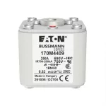 170M4409 Wkładka szybka, 250 A, AC 690 V, size 1, 53 x 69 x 51 mm, aR, IEC, UL, wskaźnik, flush end, M8