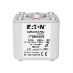 170M4409 Wkładka szybka, 250 A, AC 690 V, size 1, 53 x 69 x 51 mm, aR, IEC, UL, wskaźnik, flush end, M8