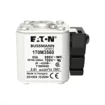 170M3560 Wkładka szybka, 63 A, AC 690 V, compact size 1, 45 x 59 x 51 mm, aR, IEC, UL, wskaźnik K, 18 UNC