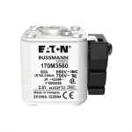 170M3560 Wkładka szybka, 63 A, AC 690 V, compact size 1, 45 x 59 x 51 mm, aR, IEC, UL, wskaźnik K, 18 UNC