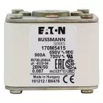 170M5415 Wkładka szybka, 900 A, AC 690 V, size 2, 61 x 77 x 51 mm, aR, IEC, UL, wskaźnik, flush end, M10