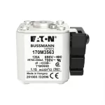 170M3563 Wkładka szybka, 125 A, AC 690 V, compact size 1, 45 x 59 x 51 mm, aR, IEC, UL, wskaźnik K, 18 UNC