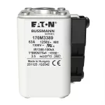 170M3389 Wkładka szybka, 63 A, AC 1250 V, compact size 1, 45 x 59 x 75 mm, aR, IEC, UL
