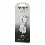 Kabel USB-C biały 1m