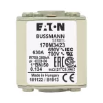 170M3423 Wkładka szybka, 630 A, AC 690 V, compact size 1, 45 x 59 x 51 mm, aR, IEC, UL