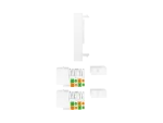 GNIAZDO 45X45 2X RJ45 + KEYSTONE KAT.6 UTP BIAŁE LANBERG