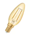 Lampa VINTAGE 1906 Classic B Filament szkło przezroczyste GOLD 22 non-dim 2.5W/824 E14 LEDVANCE