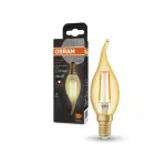Lampa VINTAGE 1906 LED Classic BA Filament szkło przezroczyste GOLD 22 non-dim 2.5W/824 E14 LEDVANCE