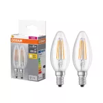 Lampa LED BASE Classic B40 4W/827 230V Filament szkło przezroczyste E14 10X2 OSRAM