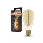 Lampa VINTAGE 1906 LED dim Classic Edison Filament szkło przezroczyste GOLD 37 DIM 4.8W/822 E27 LEDVANCE