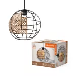 Oprawa Decor Cage Globe Pendant E27 Black