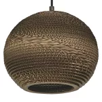 Oprawa Decor Cardboard Ball Pendant E27 Brown
