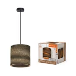 Oprawa Decor Cardboard Cylinder Pendant E27 Brown