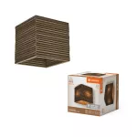 Oprawa Decor Cardboard Square Ceiling E27 Brown