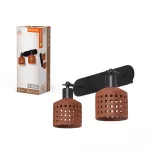 Oprawa Decor Clay Windows Wall 2XE27 Brown