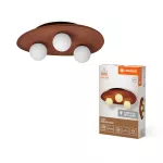 Oprawa Decor Clay Nest Ceiling 3XG9 Brown