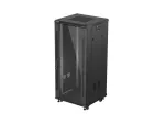 SZAFA INSTALACYJNA RACK STOJĄCA 19" 27U 600X600 CZARNA DRZWI PRZESZKLONE LANBERG (FLAT PACK)