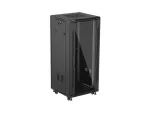 SZAFA INSTALACYJNA RACK STOJĄCA 19" 27U 600X600 CZARNA DRZWI PRZESZKLONE LANBERG (FLAT PACK)