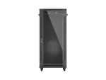 SZAFA INSTALACYJNA RACK STOJĄCA 19" 27U 600X600 CZARNA DRZWI PRZESZKLONE LANBERG (FLAT PACK)