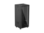 SZAFA INSTALACYJNA RACK STOJĄCA 19" 27U 600X600 CZARNA DRZWI PRZESZKLONE LANBERG (FLAT PACK)