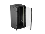 SZAFA INSTALACYJNA RACK STOJĄCA 19" 27U 600X600 CZARNA DRZWI PRZESZKLONE LANBERG (FLAT PACK)