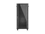 SZAFA INSTALACYJNA RACK STOJĄCA 19" 27U 600X800 CZARNA DRZWI PRZESZKLONE LANBERG (FLAT PACK)