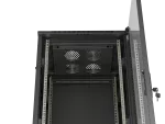 SZAFA INSTALACYJNA RACK STOJĄCA 19" 32U 600X600 CZARNA DRZWI PRZESZKLONE LANBERG (FLAT PACK)